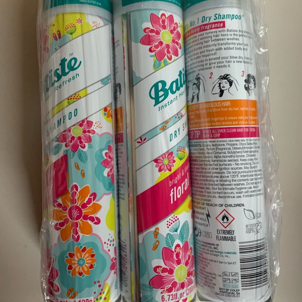 Batiste floral scented dry shampoo. 12 cans 6.7 ounces each